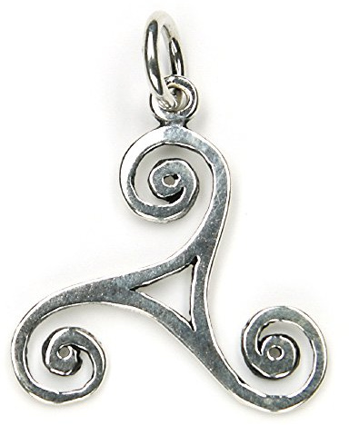 Drachensilber Silberanhänger Triskel keltischer Schmuck Anhänger Mittelalter 925er Silber Triskelion Kettenanhänger Kelten