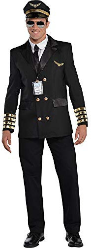 amscan (PKT) (844183-55) Adult Mens Captain Wingman Costume (Large)