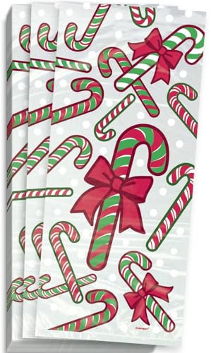 Unique 62037 Zellophantüten, Zuckerstange, 27,9 x 12,7 cm, 20 Stück, Mehrfarbig, 11 x 5