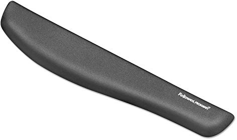 Fellowes PlushTouch Keyboard Wrist Rest, Foam, Graphite, 18-1/8 x 3-3/16 FEL5252101