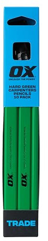 OX Trade Hard Green Carpenters Pencils 10 pk