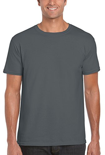 Gildan Men's Adult Softstyle Crew Neck 64000 Regular Fit Short Sleeve T-Shirt, Grey (Charcoal), XX-Large