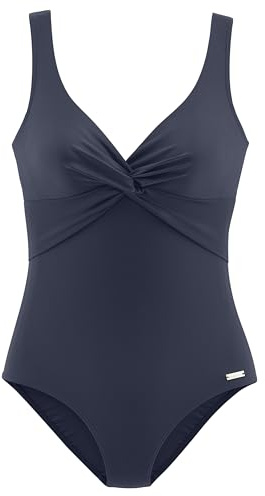 Lascana Damen Badeanzug Raffungen, Knoten-Effekt, Softcups, Shaping