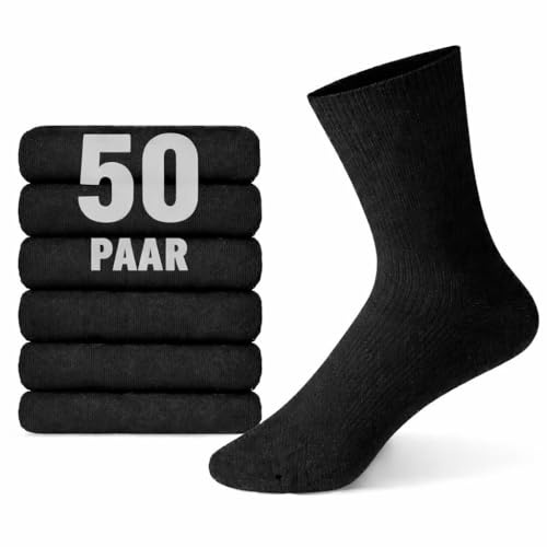 Cocain underwear 10 | 20 | 30 | 50 | 100 Paar schwarze Damen Herren Socken Marken-Socken 100% Baumwolle Gr. 35 bis 50 Baumwollsocken