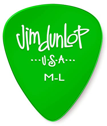 JIM DUNLOP Plektrum Gel light 72 Stück, Grün, Medium Flexibel