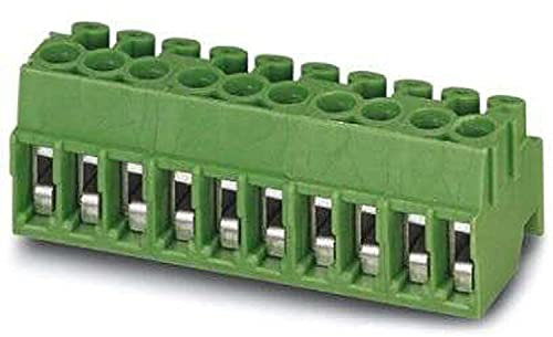 PHOENIX CONTACT PT 1.57-PH-3.5 PCB terminal, 1.5 mm² nominal cross-section, green, 8 A, 200 V, 7 number of positions, PT 1.5..-PH article family, 3.5 mm pitch, 100 pieces