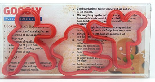 Goggly Ninjabread Men Cookie Cutters - Kung Fu Gingerbread 3 Pcs Ninja Man Men