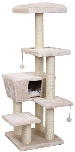Europet Bernina 431-422434 Katzenkratzbaum Trend North Dakota, Circa 48 x 48 x 141 cm, Creme