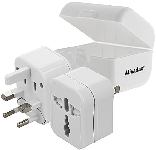 Reiseadapter Travel Adapter universal 3-teilig, 150 Laender EU, USA, AUS, UK Stecker, kompakt 64 x 62 x 47mm
