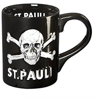 FC St. Pauli 3D Totenkopf Tasse Kaffeebecher Mug (schwarz, one Size)