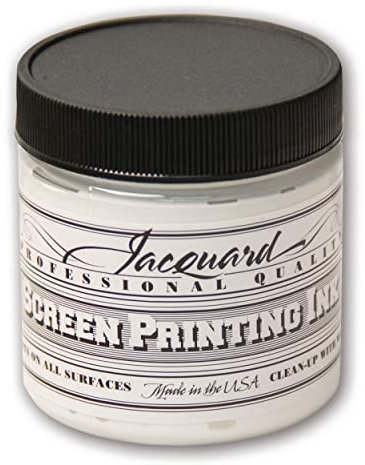 Jacquard Tinta de serigrafía profesional, blanca, 4 onzas