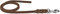 Fettlederleine 1m / 1,35m / 2,20m / 3m Chrom oder Messing ohne Handschlaufe (1,35m x 8mm braun Chrom Haken)
