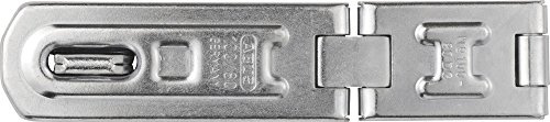 ABUS Doppelgelenk-Überfalle 100/80 - für Vorhängeschloss, Stahl | Für aufschlagende Türen & Ecklösungen – gehärtete Stahlösen, verdeckte Schrauben – Sicherheitslevel 4 – 125 x 27 mm