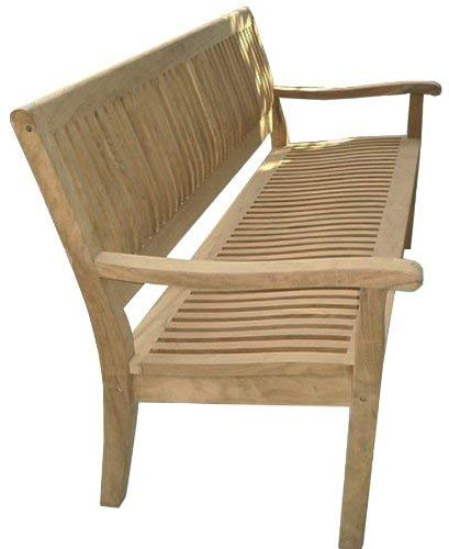 Echt Teak Gartenbank 120cm breit ergonomisch geformt
