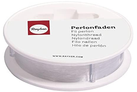 Rayher Fil perlon fil en nylon p. perles 0,7mm ø bobine 25m transparent, 8900600