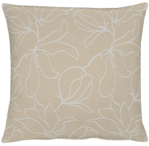 APELT Kissenhülle 4887, moderner und trendiger Kissenbezug, hochwertige und schicke Zierkissenhülle mit farblich abgesetzter eingewebter Struktur, aufwendige Jacquard Webung in Beige, Größe 49x49 cm