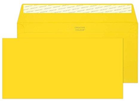 Blake Creative Colour 203 Briefumschläge Haftklebung Bananengelb DL+ 114 x 229 mm - 120g/m² | 500 Stück