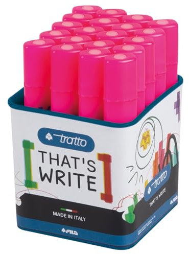 Tratto Video Fucsia Barattolo 20 evidenziatori