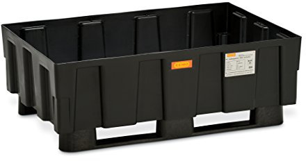 CEMO 8282 PE-Auffangwanne mit 2 Kufen, schwarz, 250 L