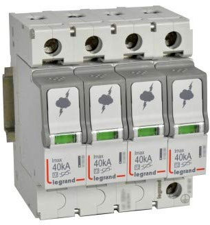 Parafoudre type T2 Imax 40kA/pôle - 4P 440 V~ (IT) - 4 modules