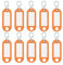 Wedo 262103406 Schlüsselanhänger Kunststoff (mit S-Haken, auswechselbare Etiketten) 10 Stück, orange
