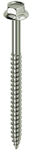 MUSTAD 209006 Viti per legno, Zincato Chromiting, 6.5x60 mm