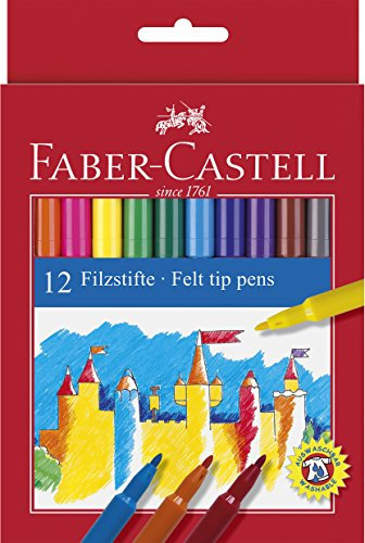 Faber-Castell 554212 - Filzstift im Kartonetui, 12 Stück