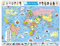Larsen K1 The World Political Map Jigsaw Puzzle Age 6+ | 107 Pieces | Boxless Tray & Frame | Educational Geography Puzzle for Adults & Kids | Perfect for Learning & Fun