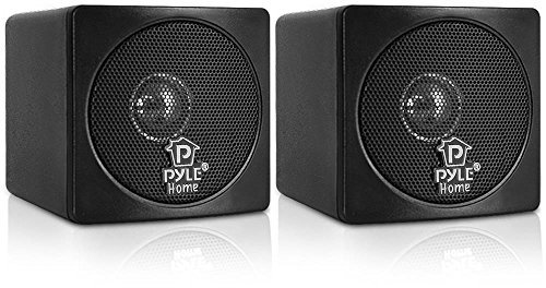 Pyle Regallautsprecher Passiv – Bookshelf Speakers – Regal-Lautsprecher oder Wandlautstärker als Standlautsprecher, Stereo Lautsprecher 100 Watt, 2x Passive Lautsprecher Boxen, Mini Soundsystem 7,6cm