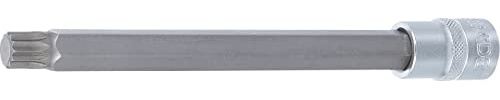 BGS 4337 | Bit-Einsatz | Länge 200 mm | Innenvielzahn (für XZN) M14 | Antrieb Innenvierkant 12,5 mm (1/2) | Chrom-Vanadium-Stahl | verchromt, matt | mit Rändelung