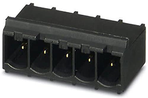 PHOENIX CONTACT VS-MSTBAH 2.5/5-GB-5.08-BK-A MSTB-Kontakteinsatz für Leiterplattenmontage, 24V, 5 Polig, mit Gewinkelten Lötstiften, 27.4mm Länge, 13.1mm Breite, 14.7mm Höhe, Schwarz, 50 Stück