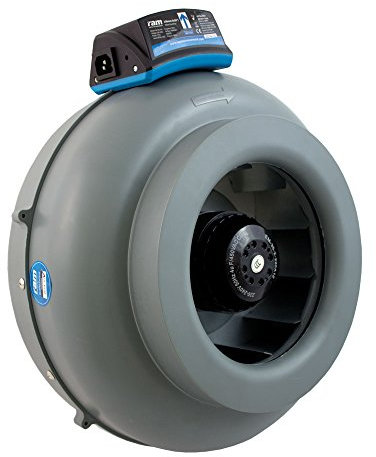 RAM Inline Duct Fan - 100mm - 277m³/hr with 2m UK IEC Power Lead