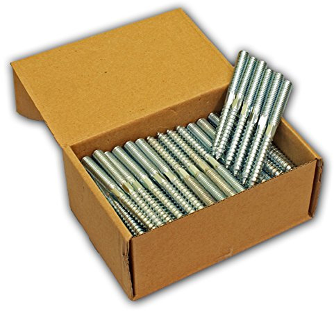 Stabilo-Sanitaer 100x Stockschrauben M8 x 80 mm Schraubstifte Gewindestifte verzinkt Doppelgewindeschrauben Rohrschellen Befestigungsmaterial Montagematerial