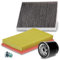 Inspektionspaket SET A 1x Luftfilter 1x Innenraumfilter (Pollenfilter) mit Aktivkohle 1x Ölfilter 1x Ölablass-Schraube 1x Dichtring für Ölablass-Schraube