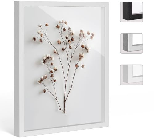 Bildershop-24 Objektrahmen FrameBox VARIO36 Weiß (matt) 80x100cm zum Einrahmen von Trikots, Blumen, Passepartouts etc.