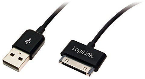 LogiLink USB Kabel für iPod und iPhone, schwarz