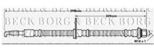 Borg & Beck BBH7168 Brake Hose To Fit Nissan Patrol Y60-97