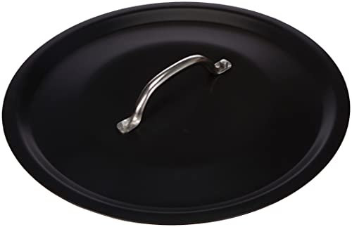 Pentole Agnelli Al Black Coperchio con Ponticello Tubolare, Nero, 28 cm