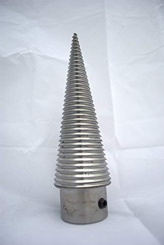 VITE CONICA ROTATIVA SPACCALEGNA COMPLETAMENTE TEMPERATA PER TRATTORE MOTOCOLTIVATORE MOTORE ELETTRICO DIAMETRO 55 MM MADE IN ITALY