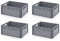 Auer Packaging 4x Eurobehälter 80 x 60 x 32 inkl. gratis Zollstock 4er Set
