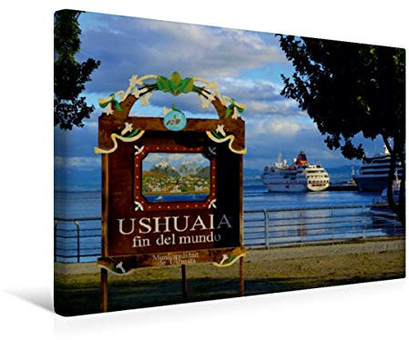 Premium Textil-Leinwand 45 x 30 cm Quer-Format Ushuaia, Feuerland/Argentinien | Wandbild, HD-Bild auf Keilrahmen, Fertigbild auf hochwertigem Vlies, Leinwanddruck von Hans-Gerhard Pfaff