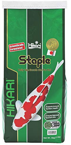 Hikari Japanisches Koifutter, Inhalt: 5.0 kg, Größe: 2.7-4.0 mm, für Koi und große Goldfische, Erwachsene, Fischfutter