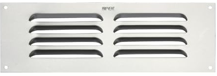 Map Metal Louvre Air Vent Cover for Openings 9x 3 for Venting Appliances | 229 x 76mm Silver Vent Suitable for use venting domestic gas appliances, Internal/External Walls,