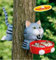 Lustige Vogelfutterstelle FLUFFY - die Katze, zur Befestigung am Baum. Futterstelle Vogeltränke Futterstation