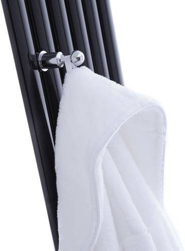 Milano Aruba Vertical Radiator Bathroom Bath Robe Towel Hook - Chrome
