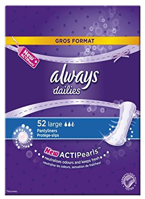 ALWAYS DAILIES LINERS LARGE - 52 LINERS - 1 ( packaging may vary )