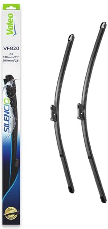 Valeo Silencio 2x Wischerblätter VF820 - Vorne - 530 mm / 580 mm | Set mit 2 Flachbalkenwischern, Originalersatz, 577820