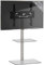 VCM TV Standfuß mit Zwischenboden | Alu Fernseh Ständer | ESG-Sicherheitsglas | Maße ca. H. 100 x B. 60 x T. 45 cm - Alani Klarglas