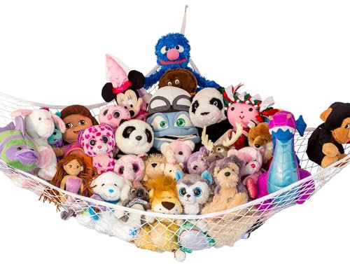Lilly's Love Teddy Hammock - Toy Storage for Soft Stuffed Animals - (White)