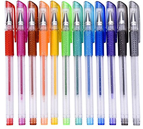 Mudder Set von Stiften Gel Glitter-Malen Buch, Zeichnen, Malen, Memo Pad und und,